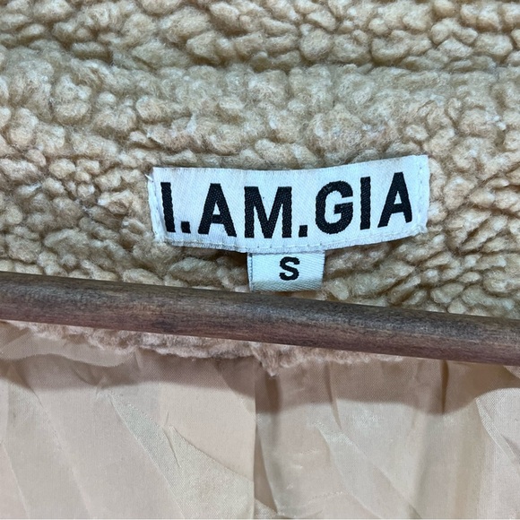 I Am Gia Pixie Coat Size S Small Caramel Teddy Sherpa Jacket - Picture 7 of 10